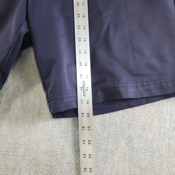 IZOD Golf Shorts Men's 36 Navy Blue Slash Pockets Casual Flat Front Regular Fit - Picture 6 of 9